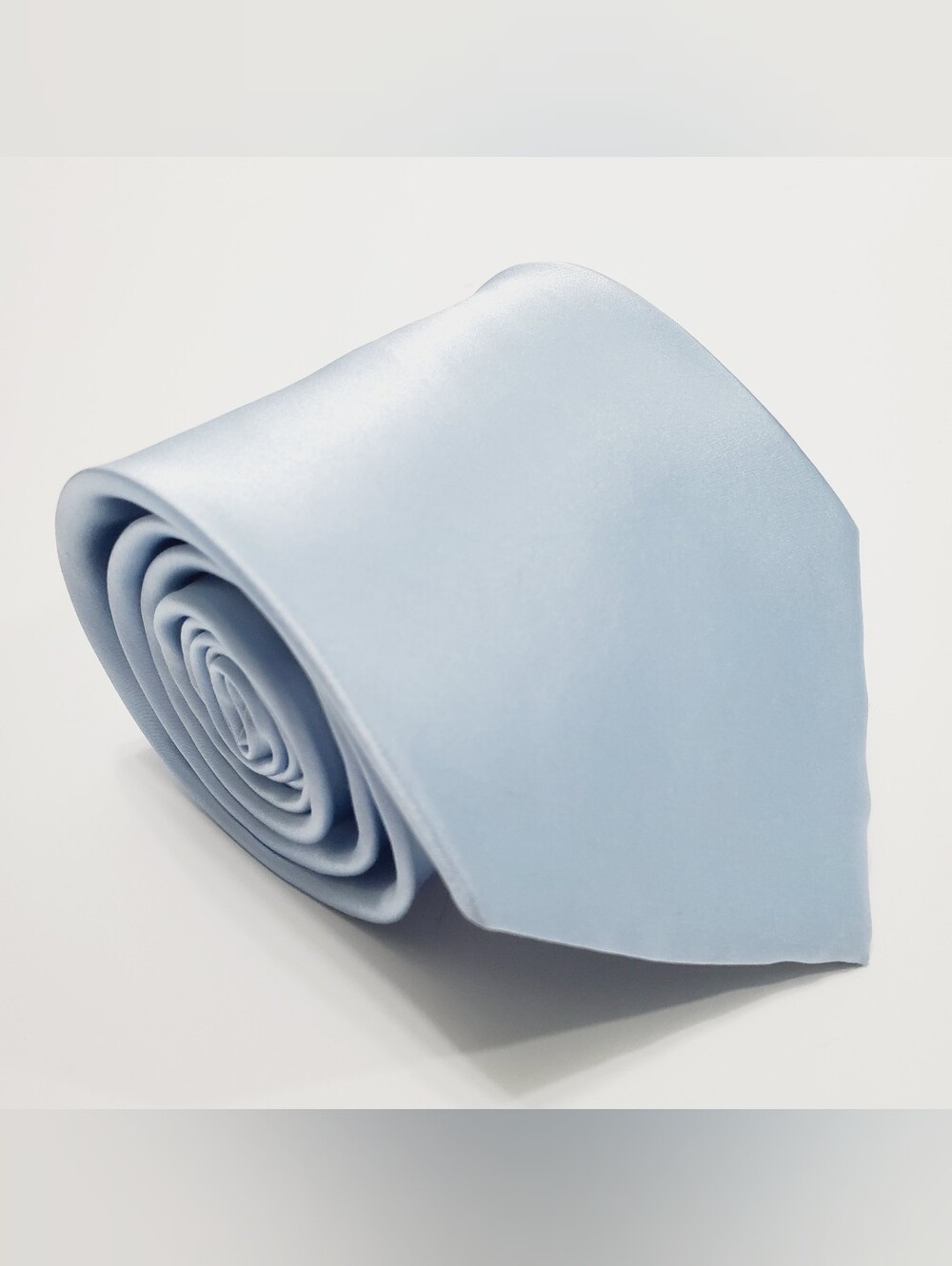 Romario Manzini Men's Silk Neck Tie Solid Blue Pattern 58x3.75"